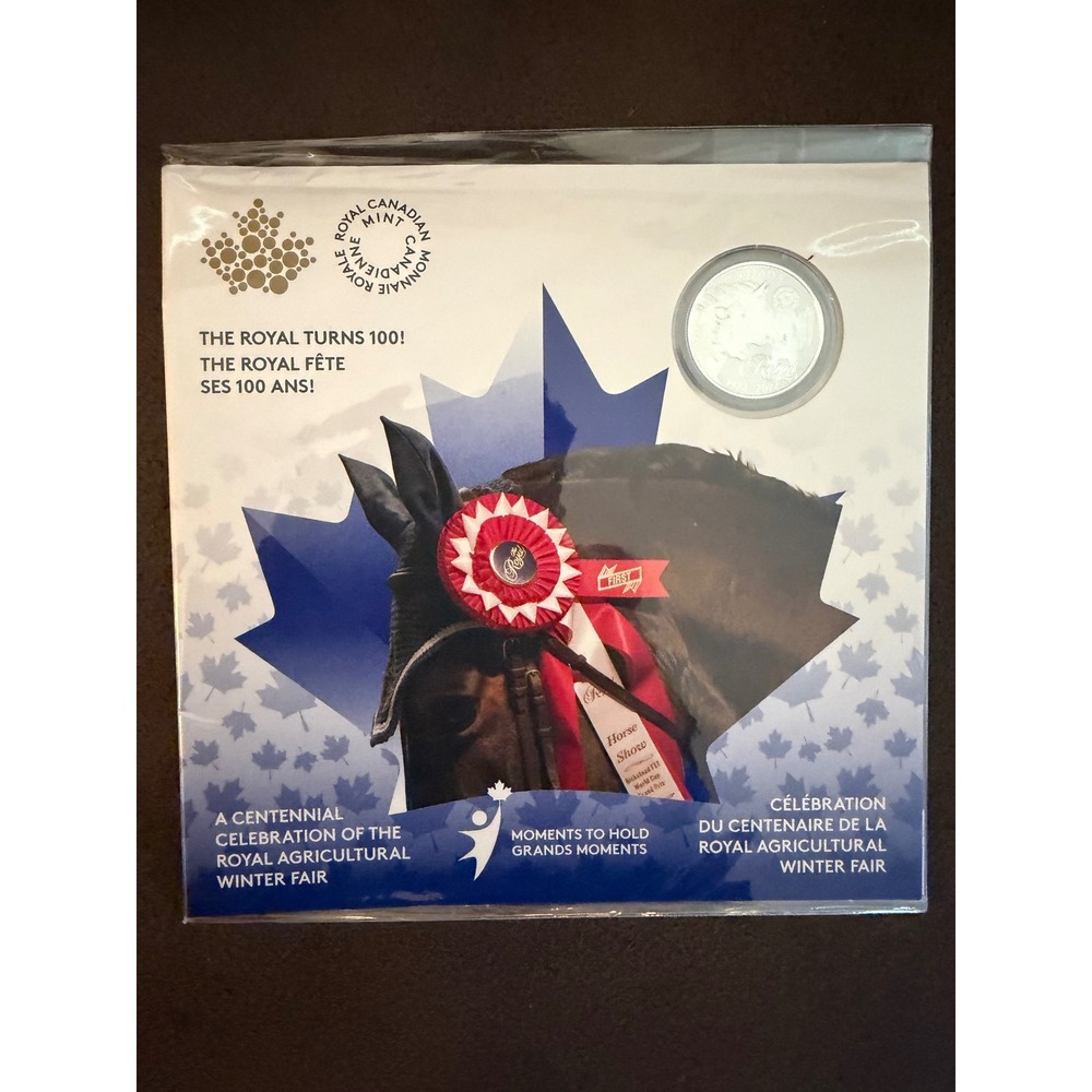 2022 Royal Canadian Mint $5 Silver Coin Royal Agricultural Winter Fair 100 Years